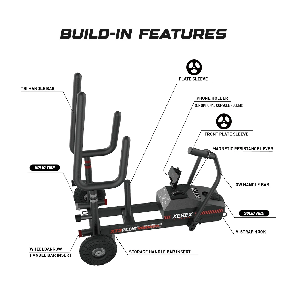 XEBEX XT3V2 Sled - detail view